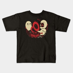 Spooky Cute Gramophone Ghosts Kids T-Shirt